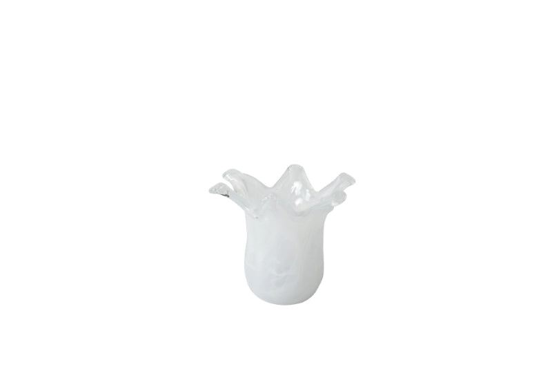 Onda Glass White Petite Vase