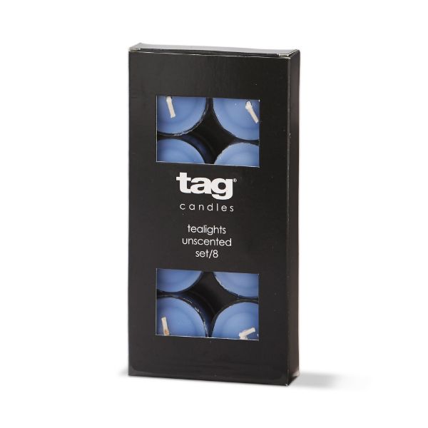 Color Studio Tealight Candle S/8 Blue