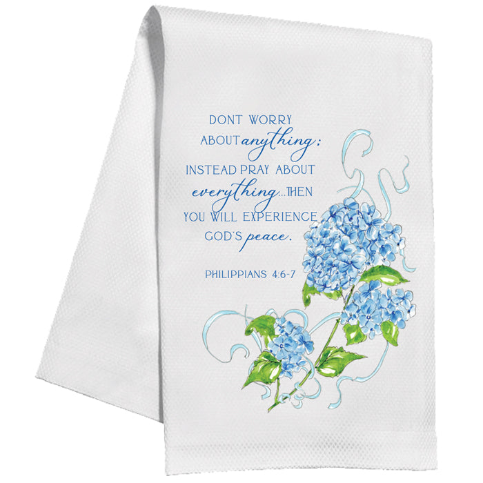 Handpainted Encouragement Garden Party Tea Towel