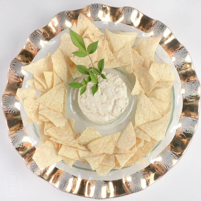RUFFLE ROUND CHIP & DIP SERVER