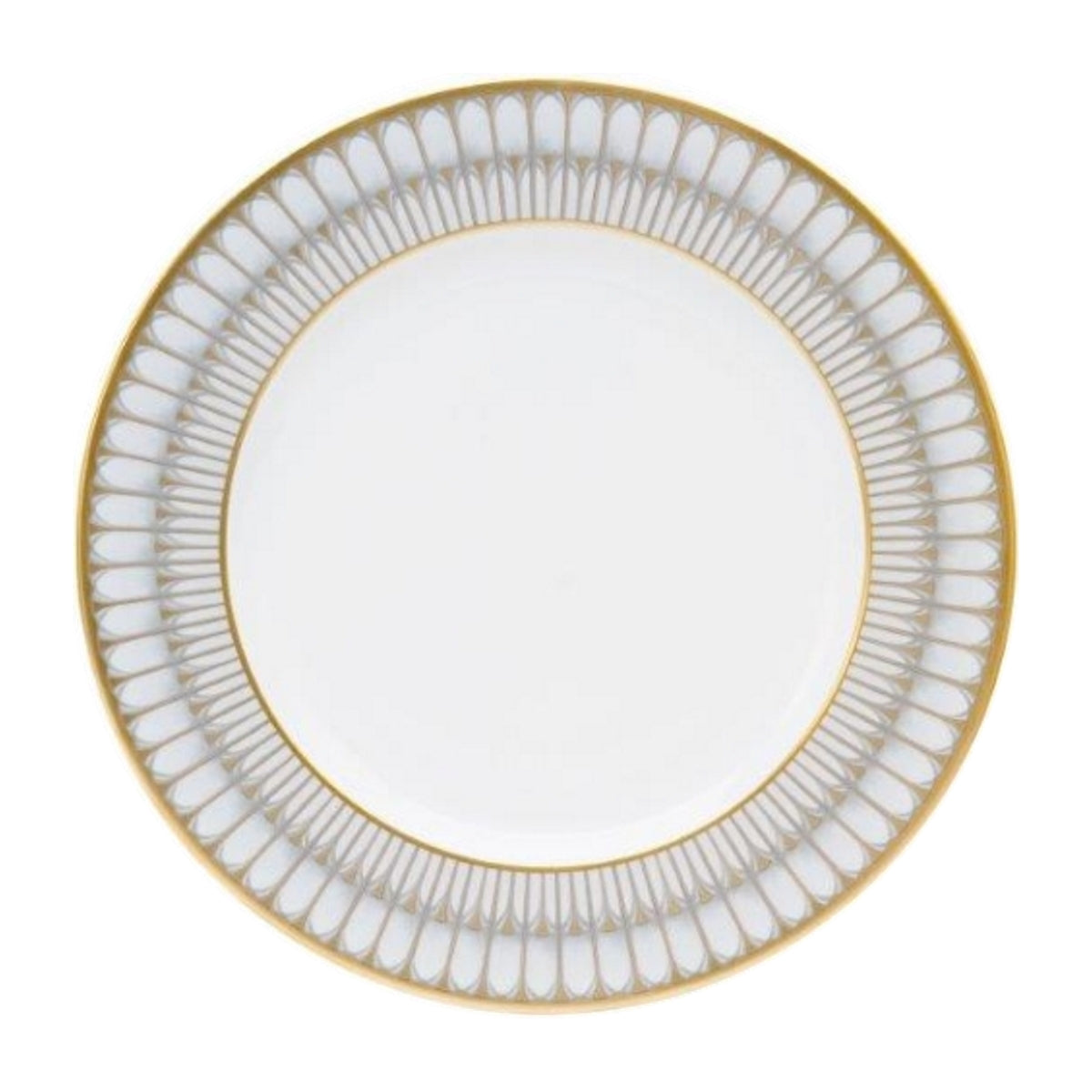 Deshoulieres Arcades Grey and Gold Dinner Plate