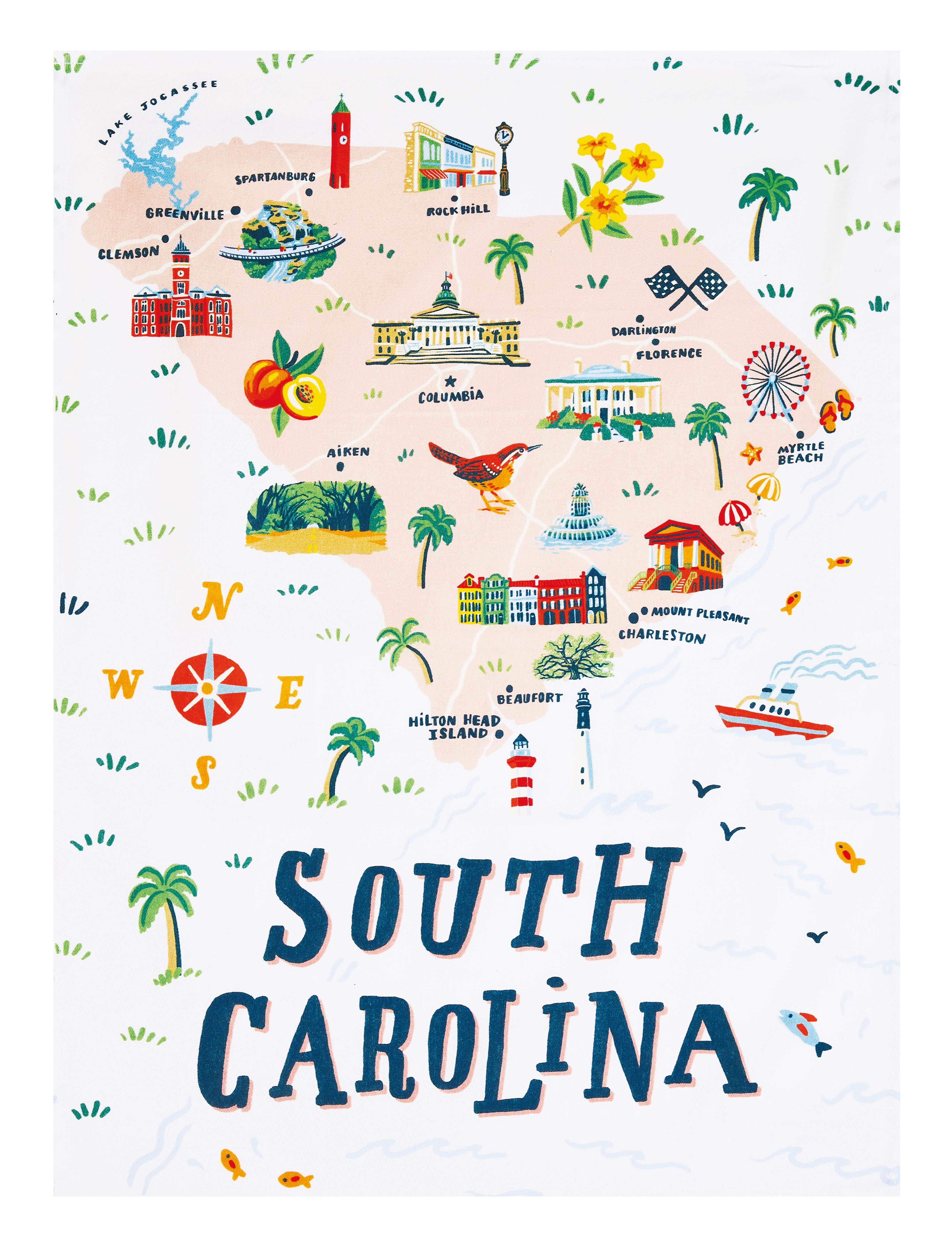 South Carolina Printed Kitchen Towel