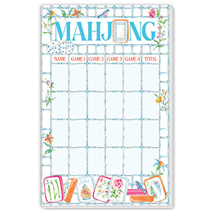 Blue Bamboo Mahjong Scorecard
