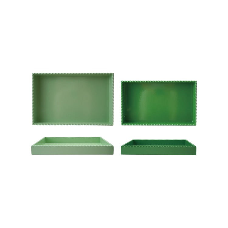 Green Hobnail Tray