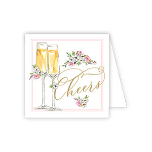 Cheers Champagne Glasses Enclosure Card