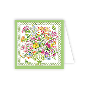 Green Floral Arrangement Enclosure Card