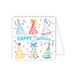 Happy Birthday Party Hat Enclosure Card