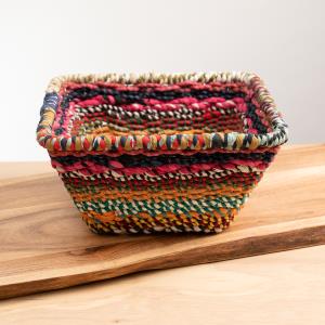 Colorful Jute Basket Square