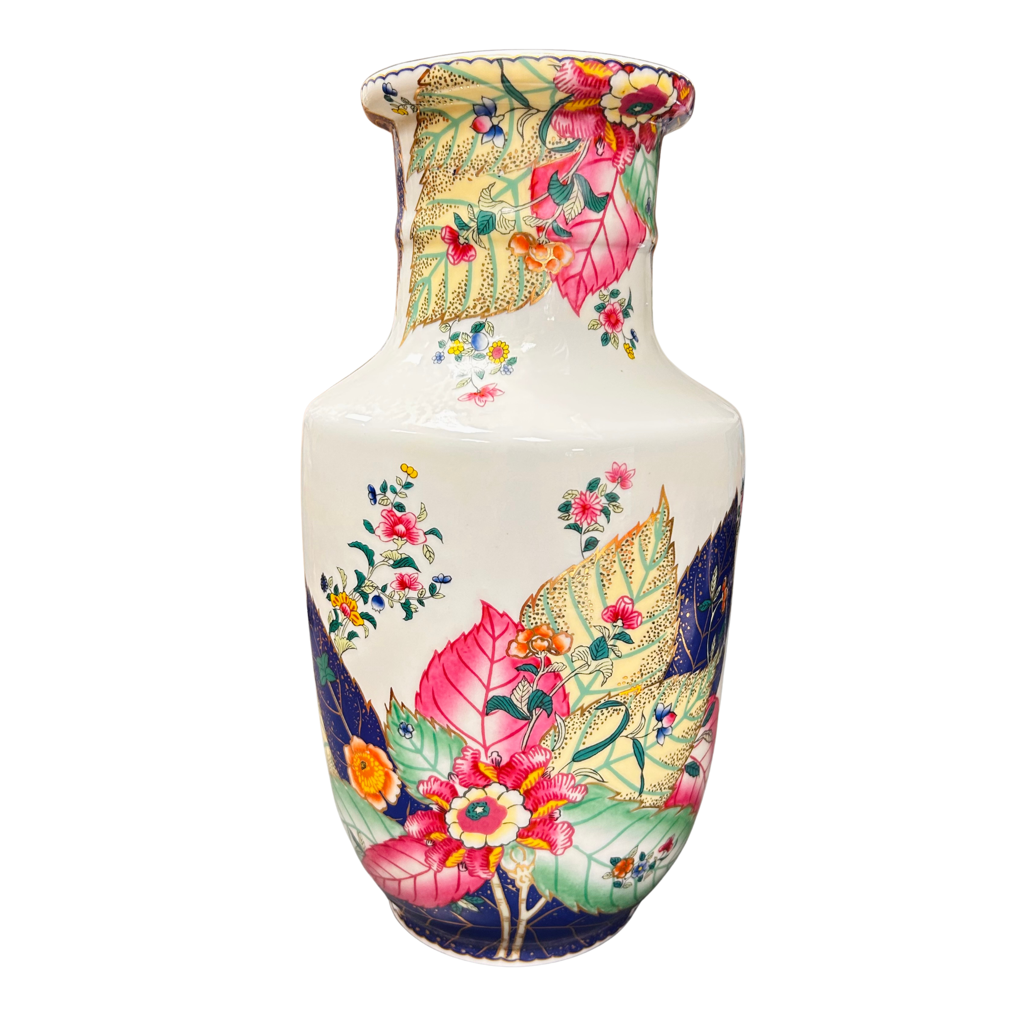 White Tobacco Leaf Vase