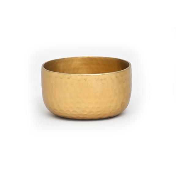 Gold Oval Hammered Bowl