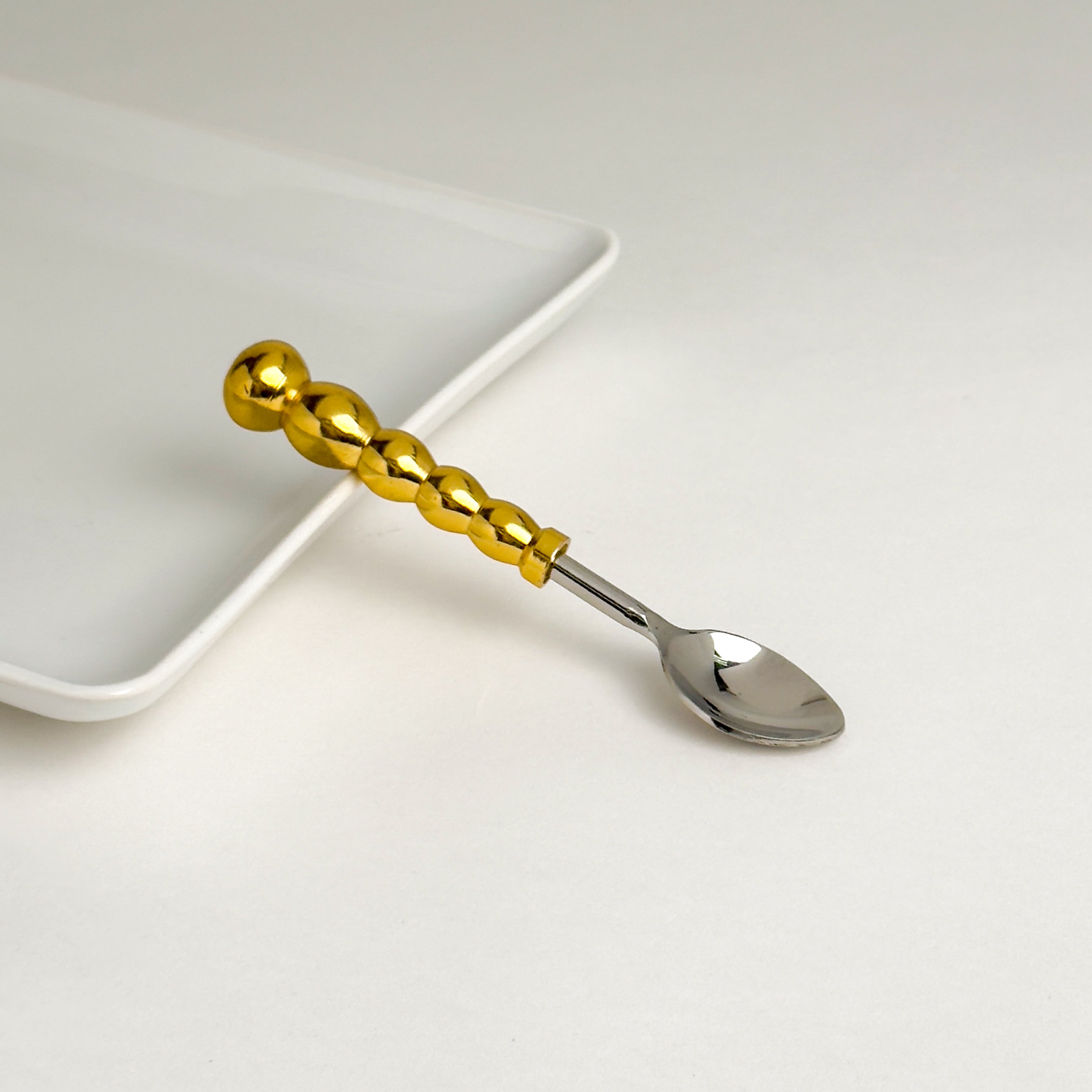 Gold Beaded Coffee Spoon