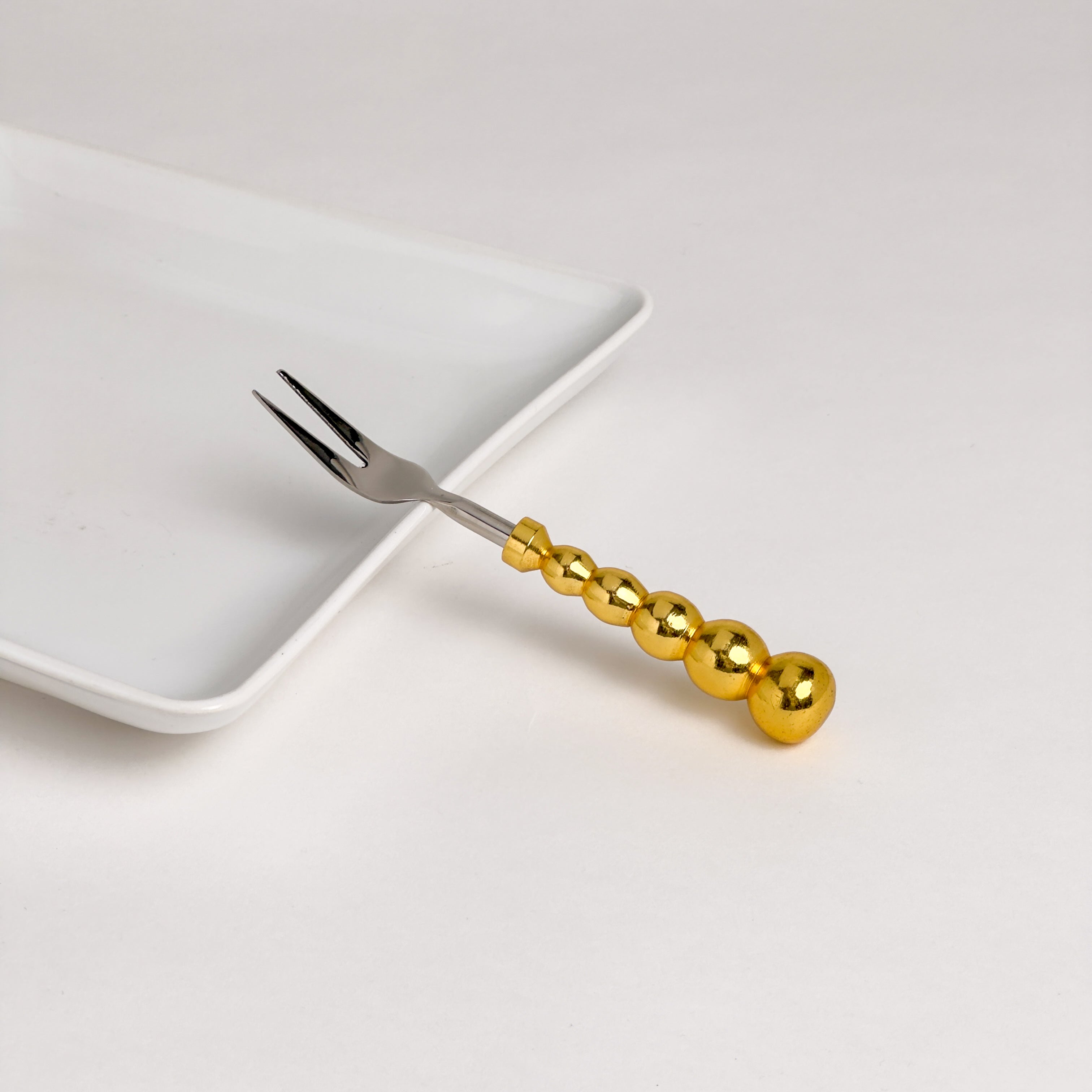 Gold Beaded Cocktail Fork
