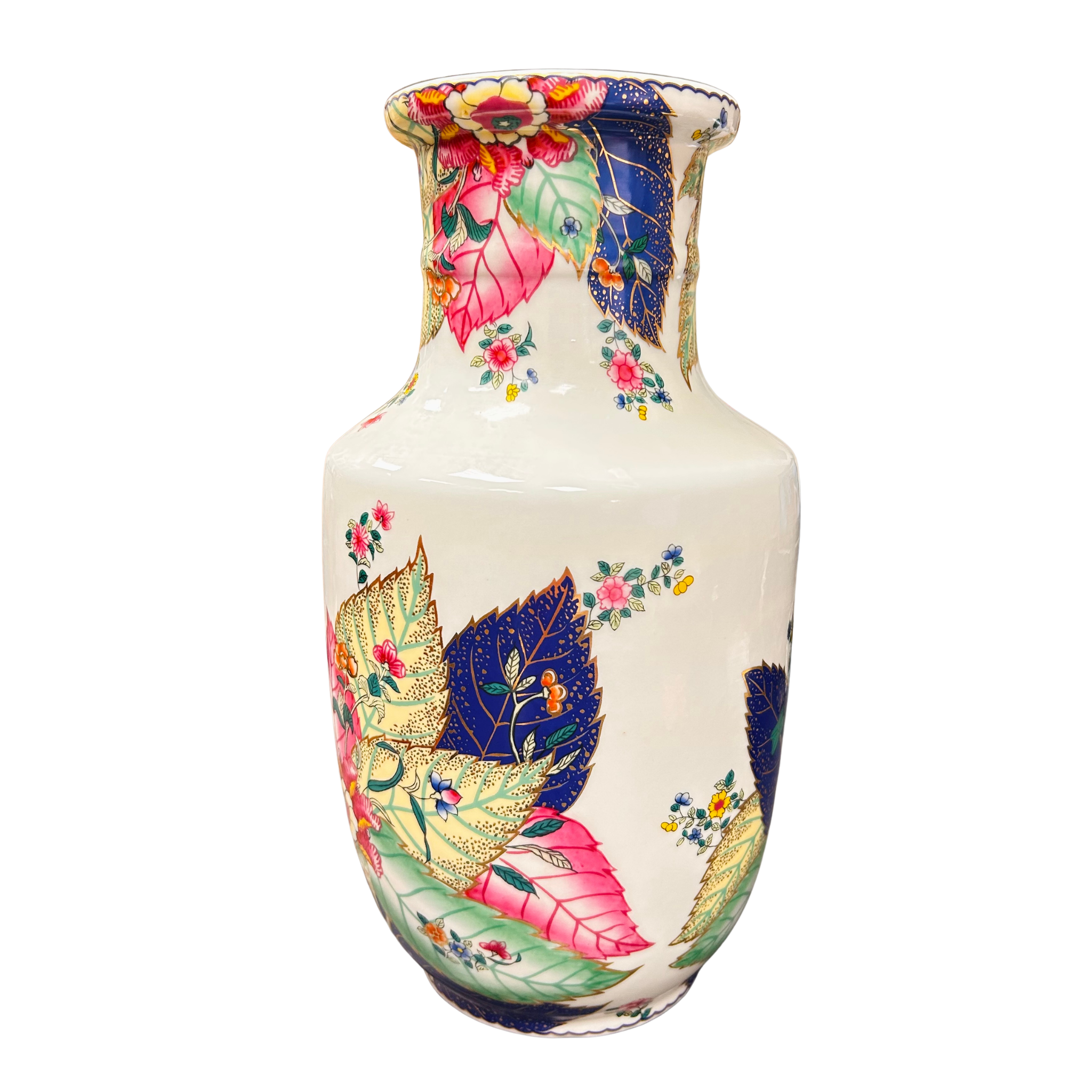 White Tobacco Leaf Vase