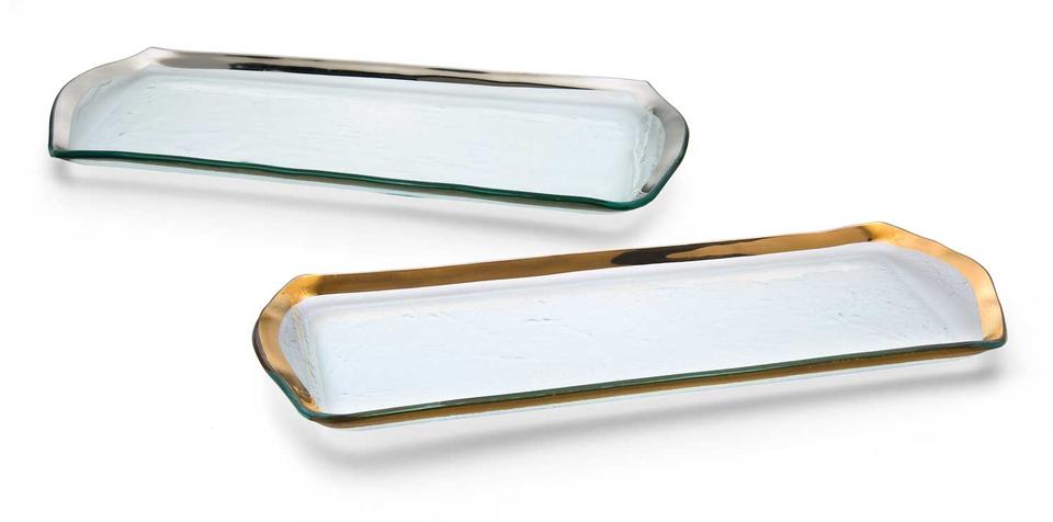 Roman Antique Oblong Pastry Tray - Gold