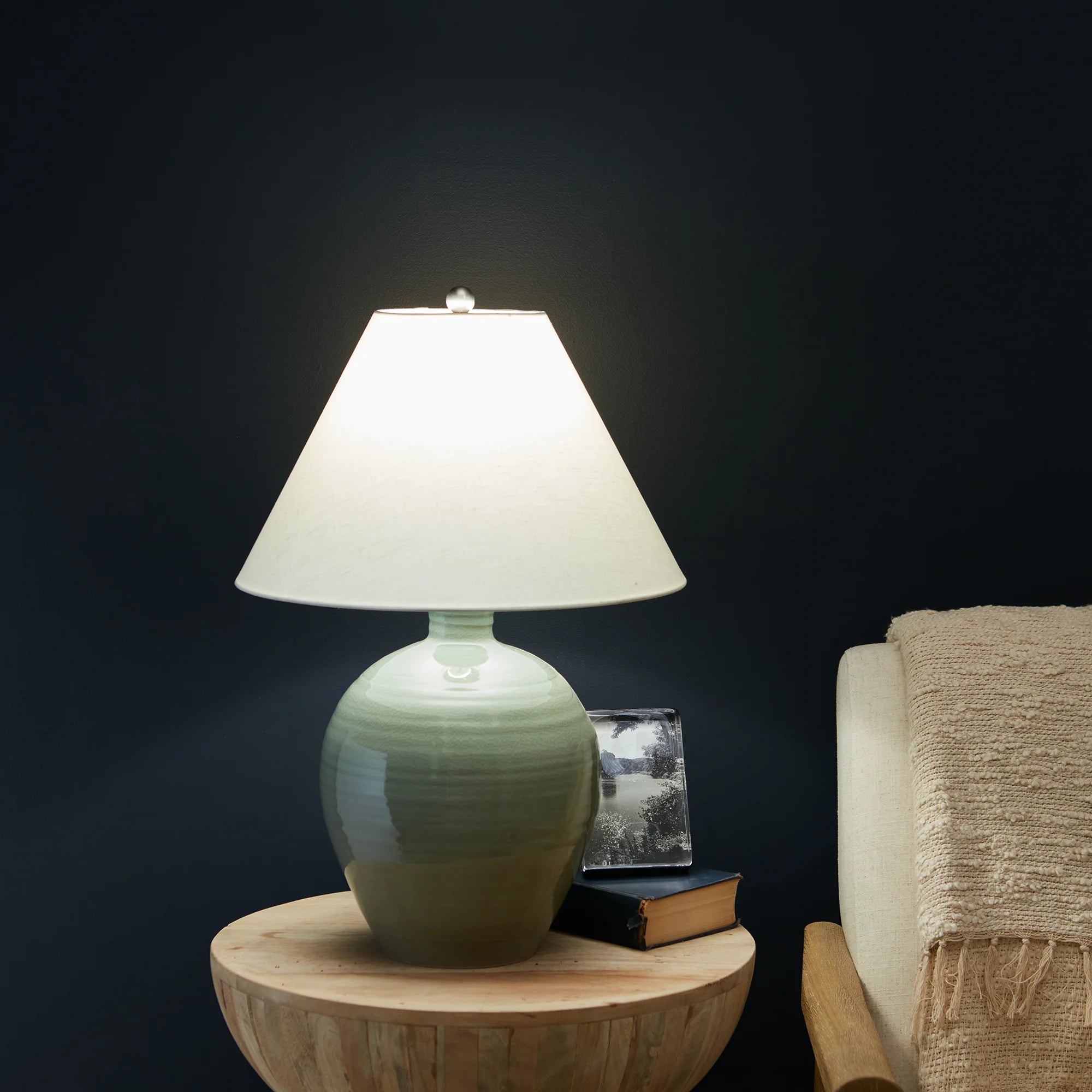 Crackle Celadon Belmont Lamp