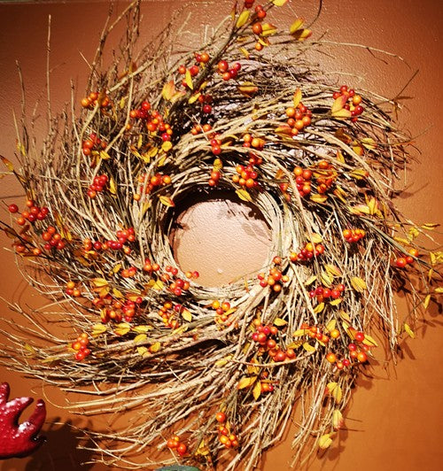 23" Fall Berry Wreath