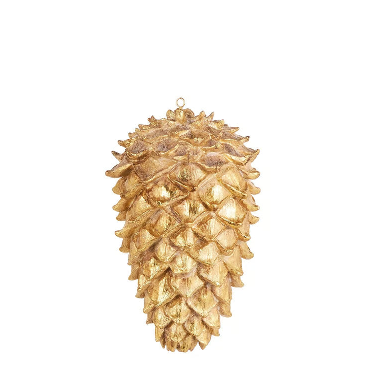 Gold Glittered Pinecone Ornament