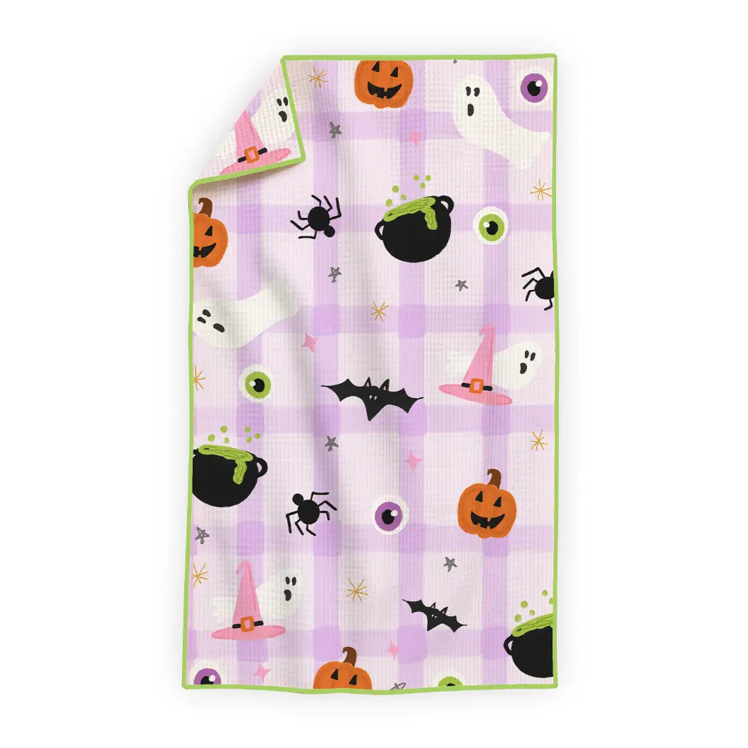 Halloween Icons Microfiber Tea Towel