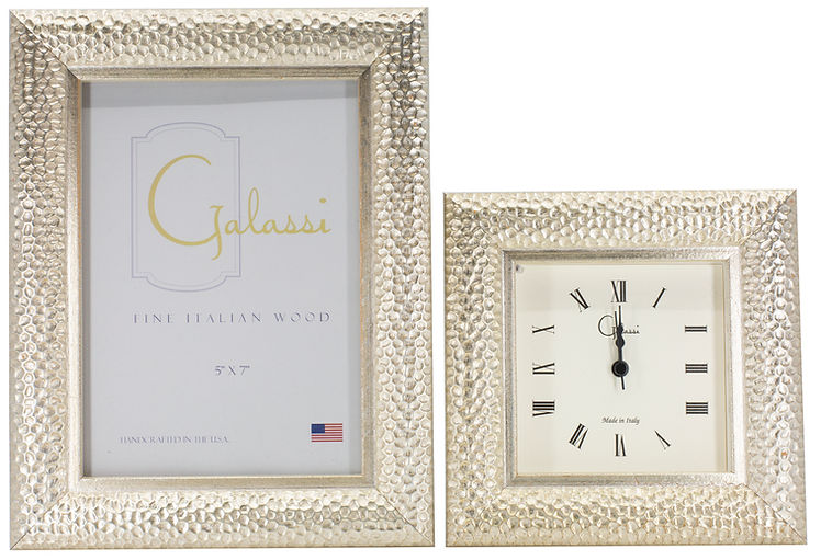 5x7 Hammered Silver Frame