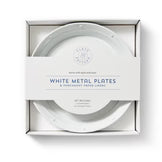 White Metal Plates - Set of 4