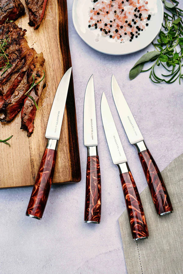 Costello Brown Marbled Steak Knives - Set of 4