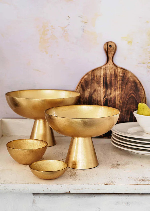 Moon Glass Medium Pedestal Bowl