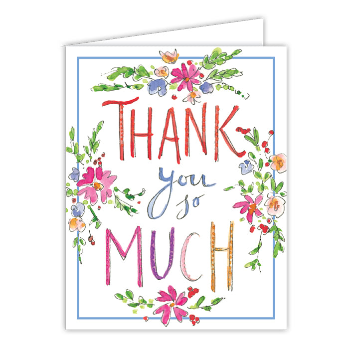 Handpainted Thank You Greeting Card
