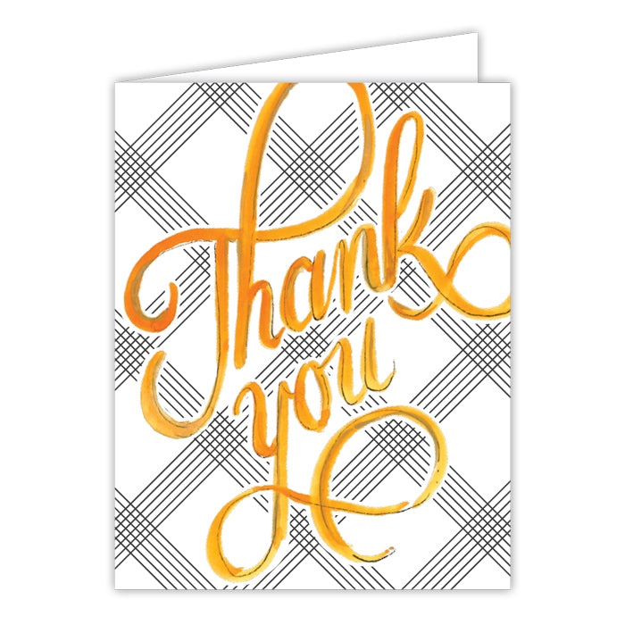 Thank You on Plaid Greeting Card