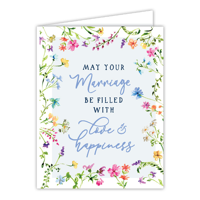 Handpainted To the Love of My Life Wild Flowers Greetings Card