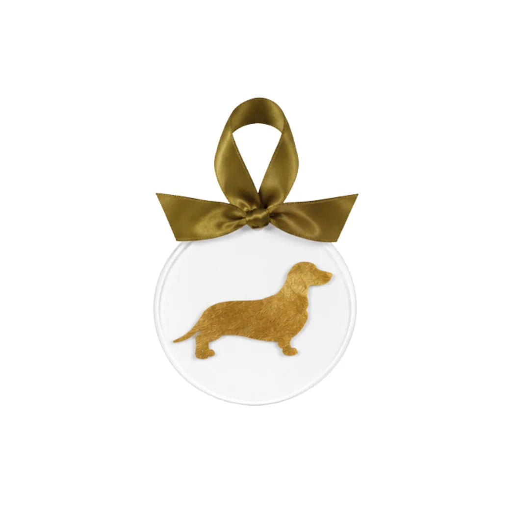 Gold Leaf Dog Breed Acrylic Ornament