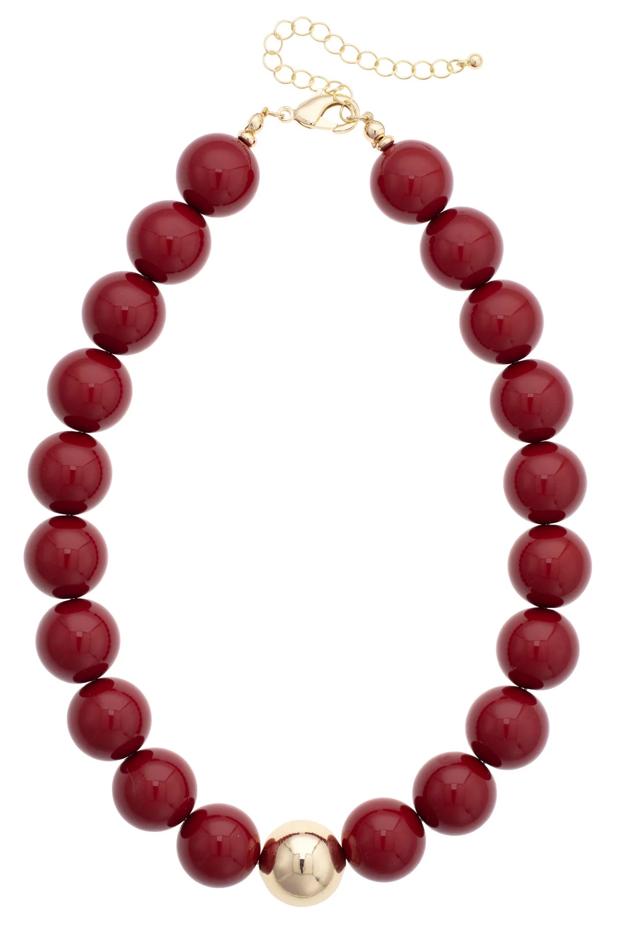 Marjorie Beaded Gumball Game Day Necklace