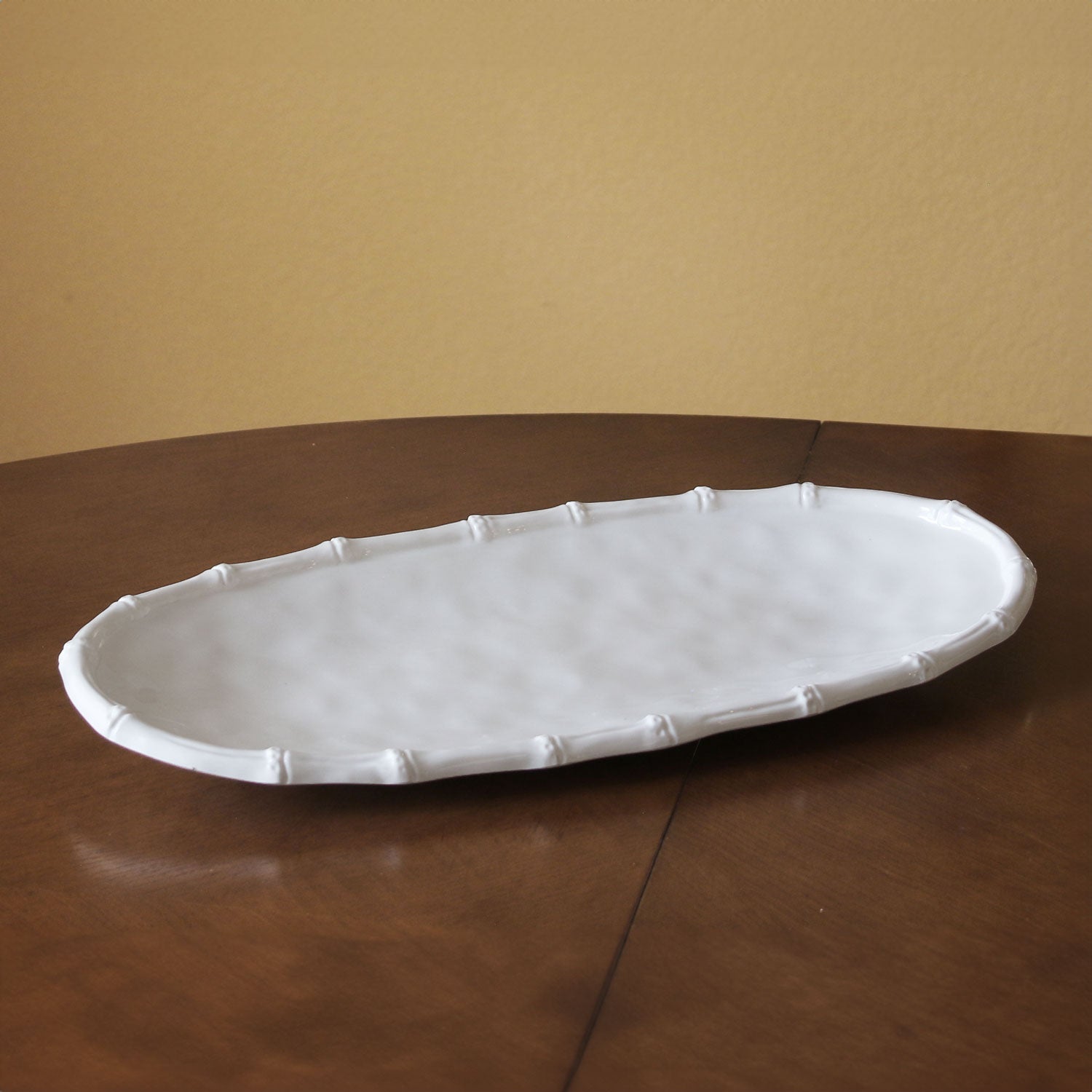 VIDA Bamboo Med Oval Platter (White)