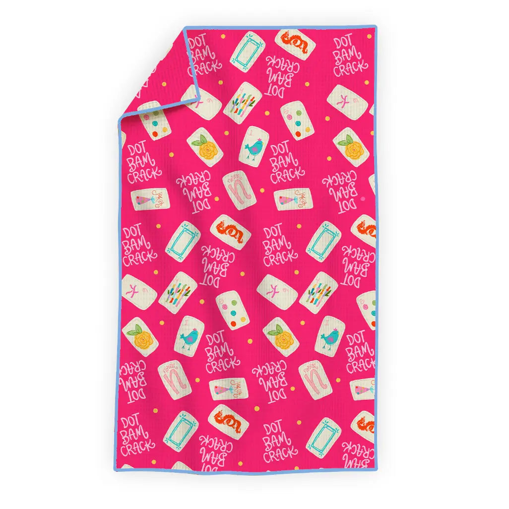 Mahjong Microfiber Tea Towel