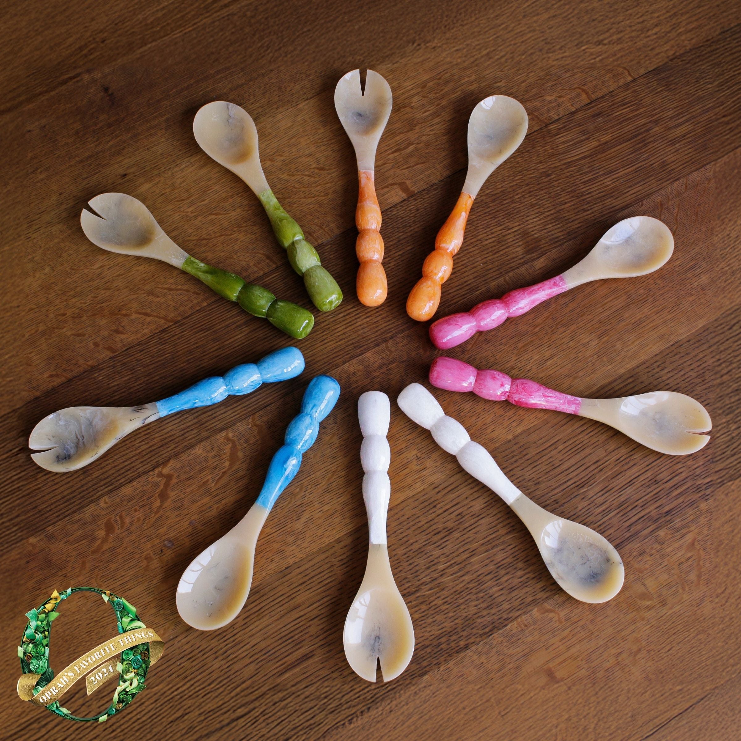 Resin Rio Bubble Salad Servers (Green)