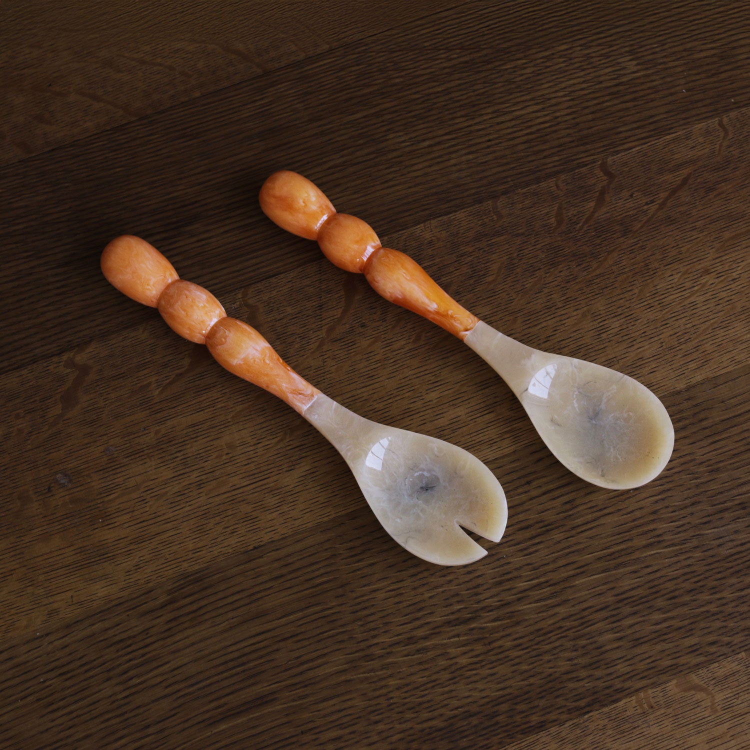 Resin Rio Bubble Salad Servers (Orange)