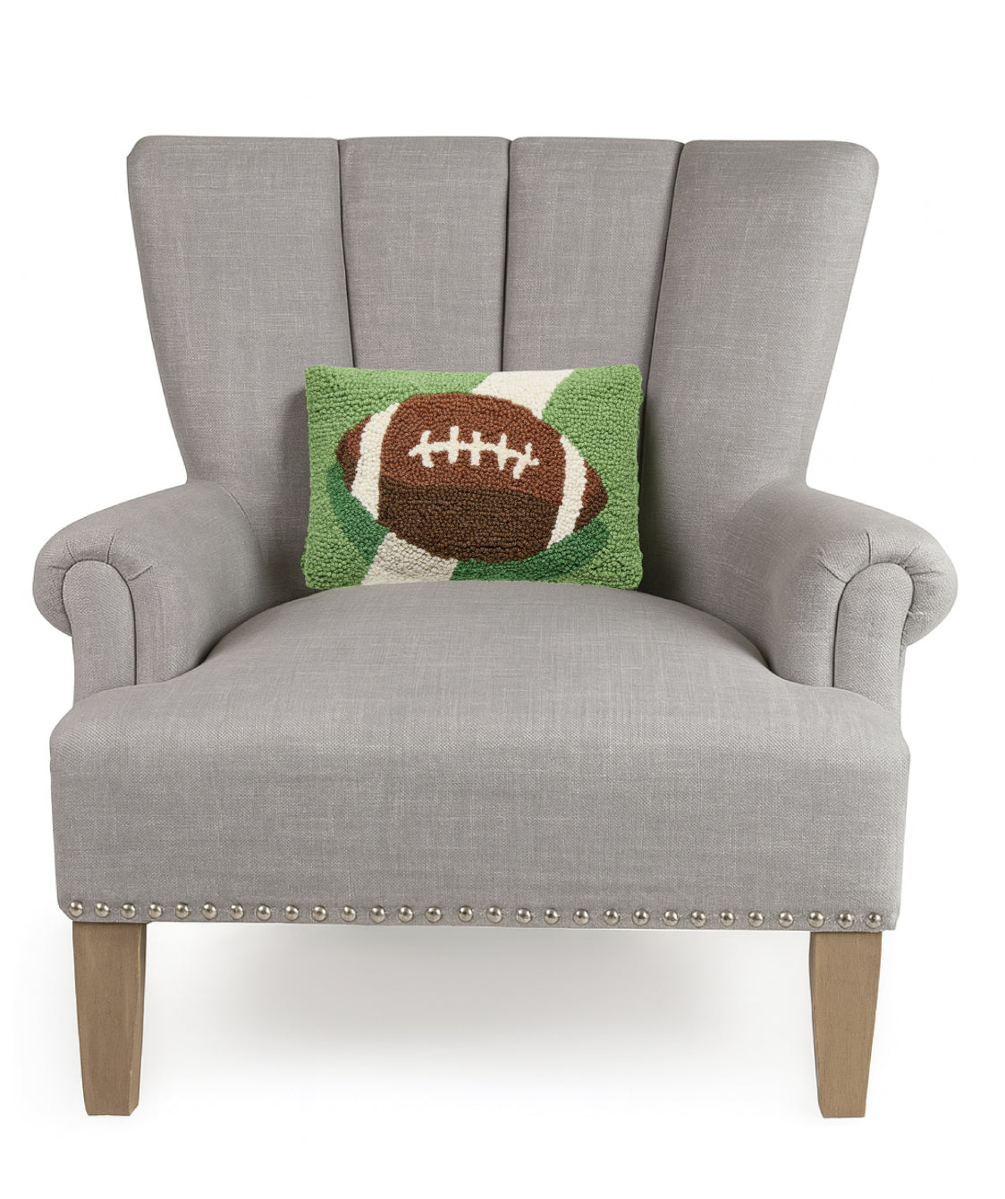 Football On A Field Hook Pillow