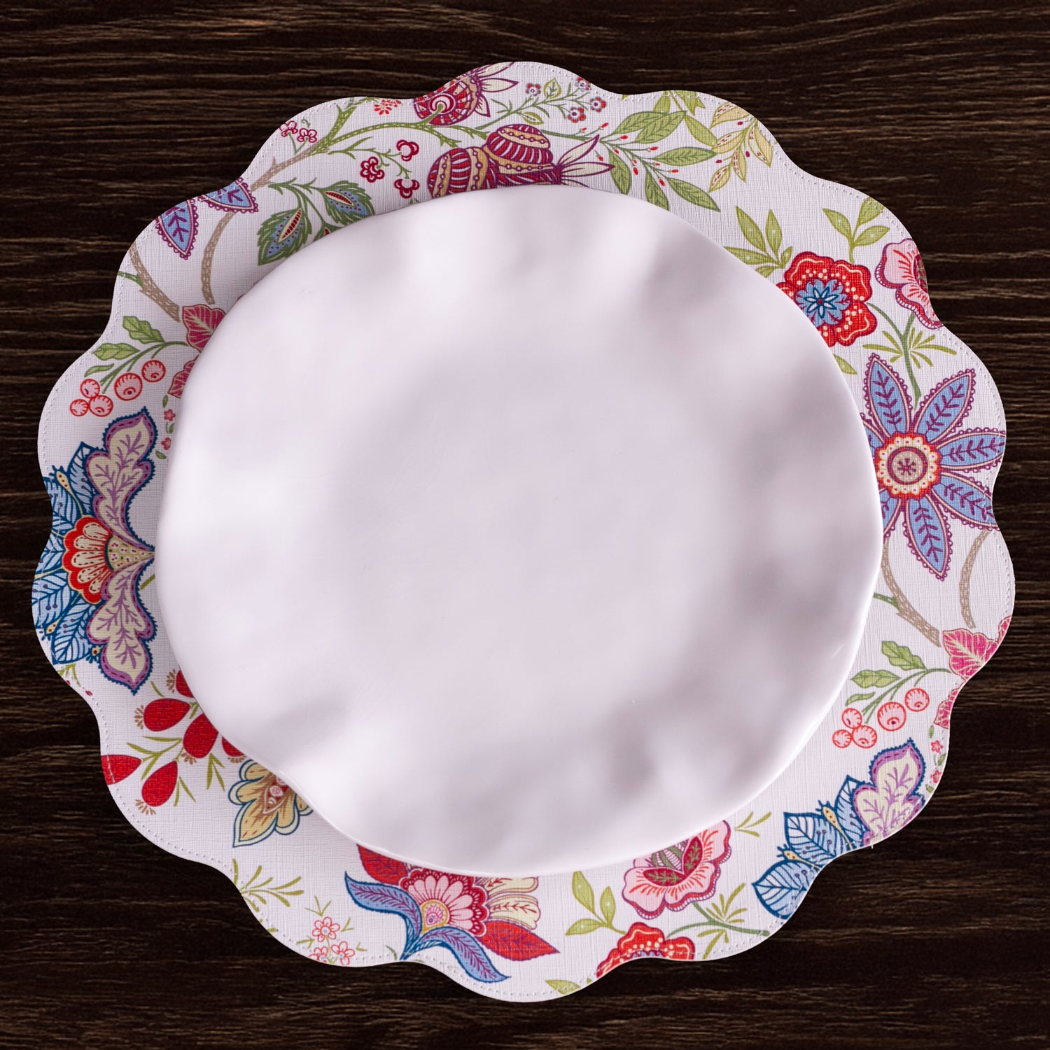 VIDA Blooms & Branches Reversible Round Placemats