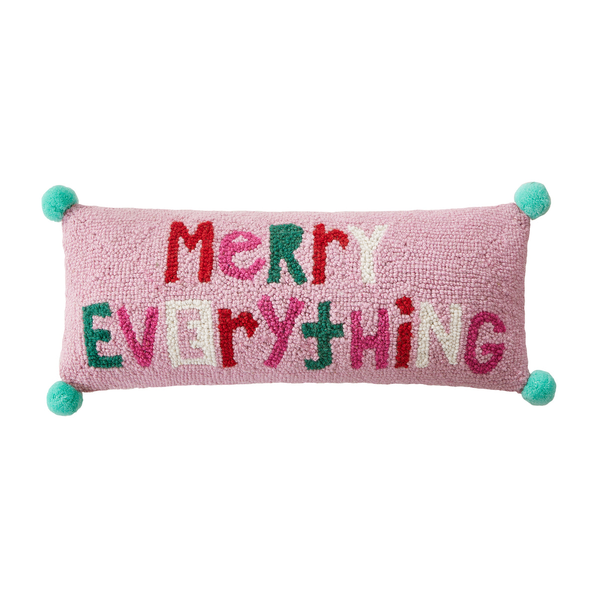 Merry Everything With Poms Hook Pillow