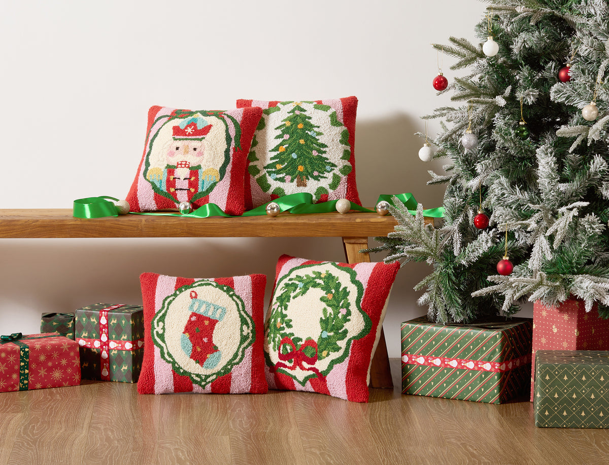 Holiday Frames Tree Hook Pillow