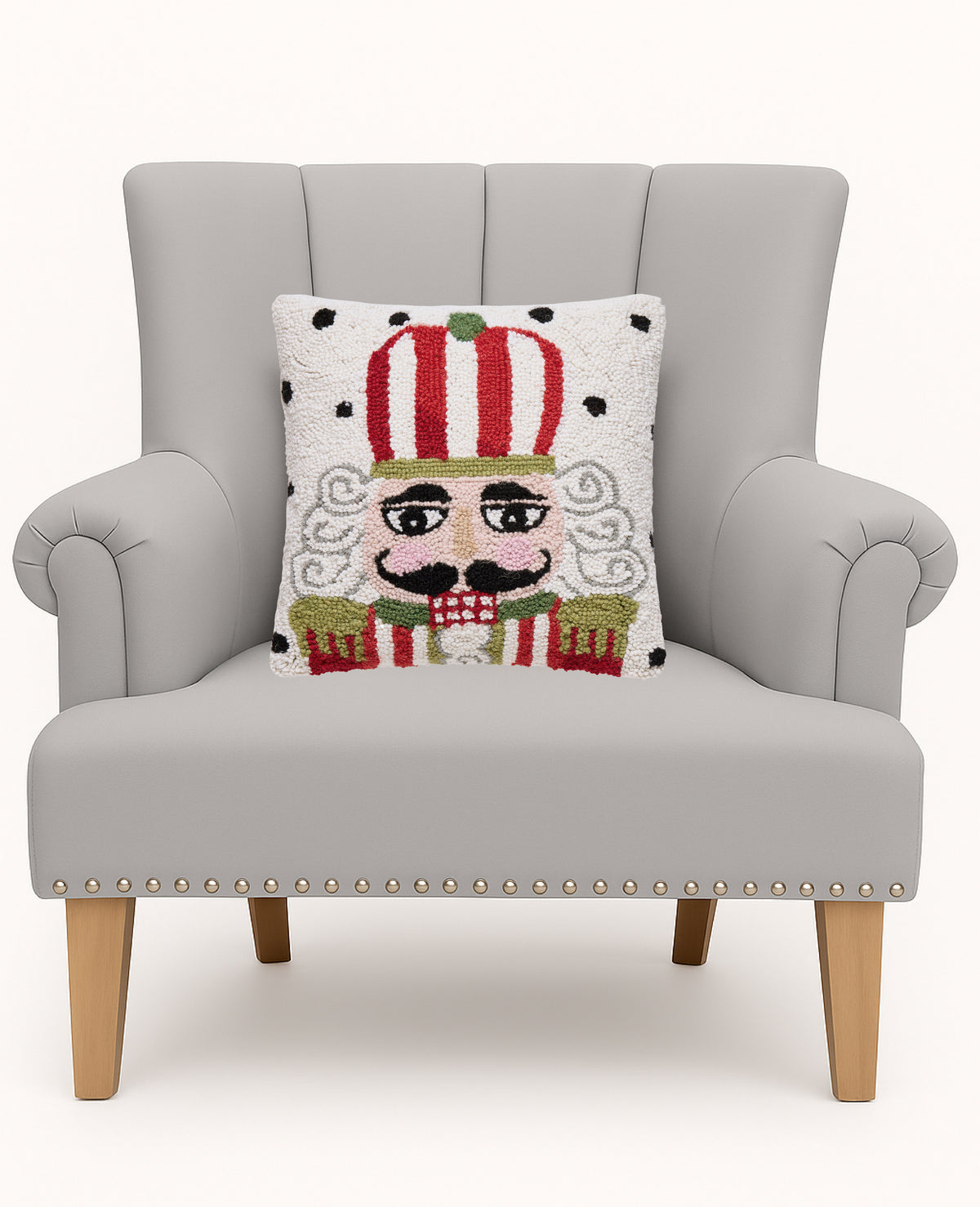 Polka Dot Nutcracker Hook Pillow
