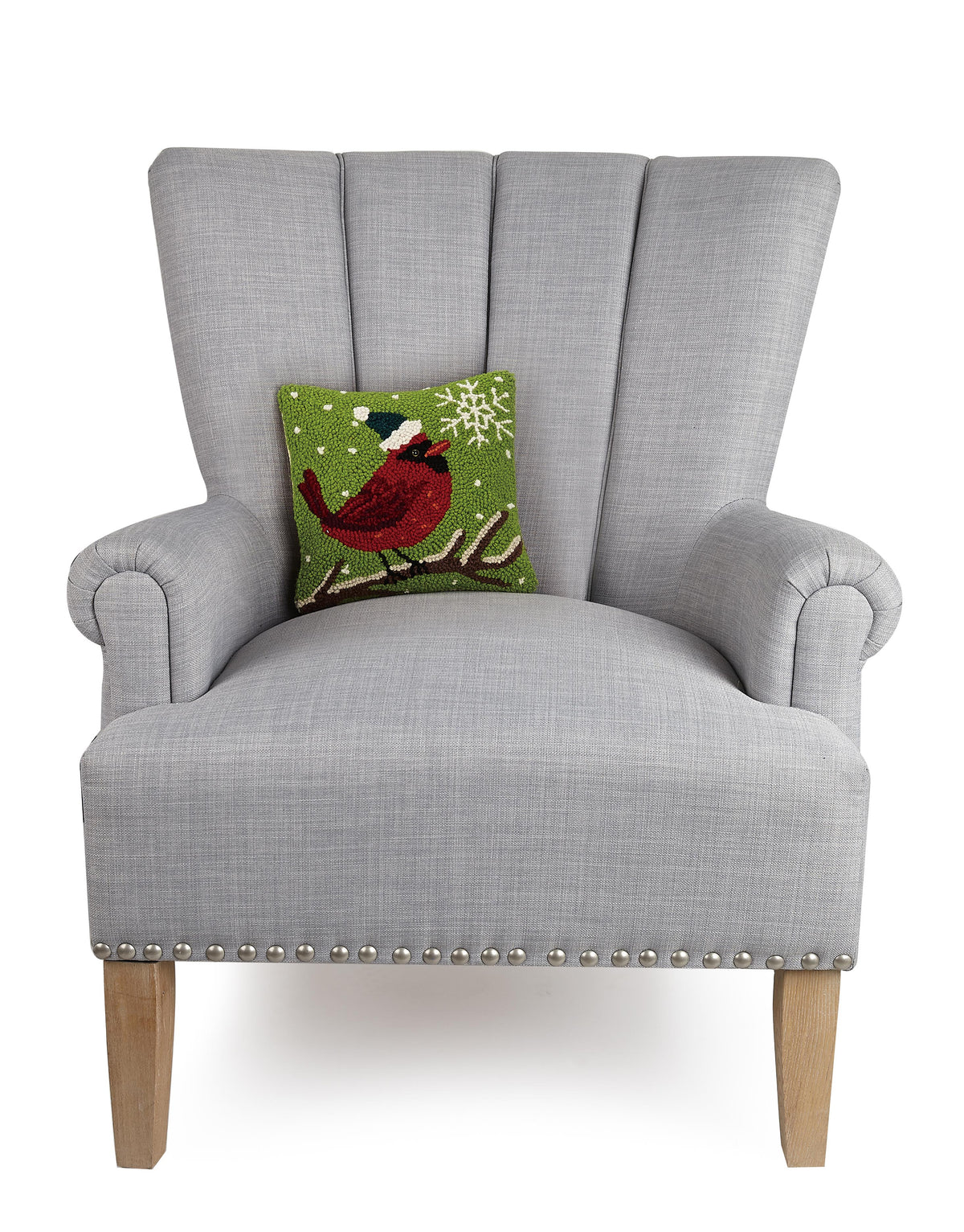 Cardinal With Snowflake Hook Pillow