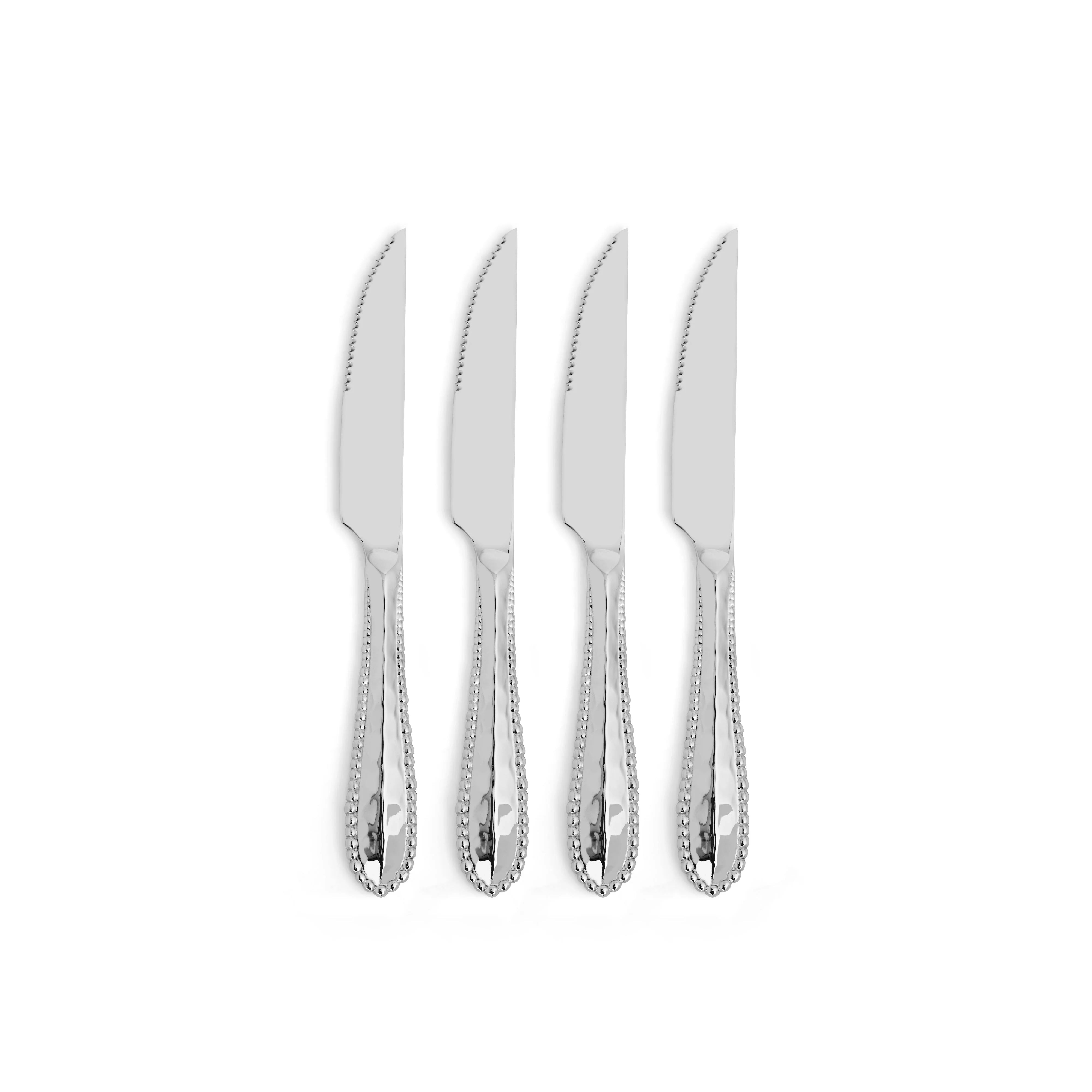 Molten Steak Knife Set - Silver