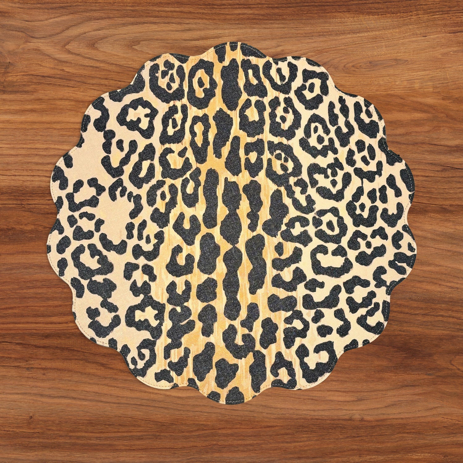 VIDA Cheetah and Zebra Reversible Round Placemats | Set of 4
