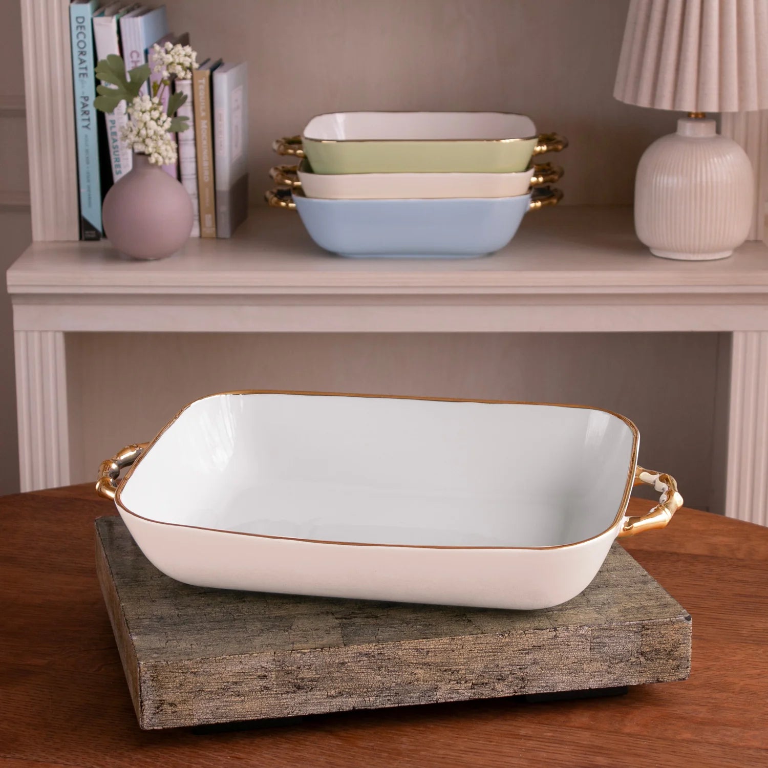 CERAMIC Bambu Rectangular Casserole