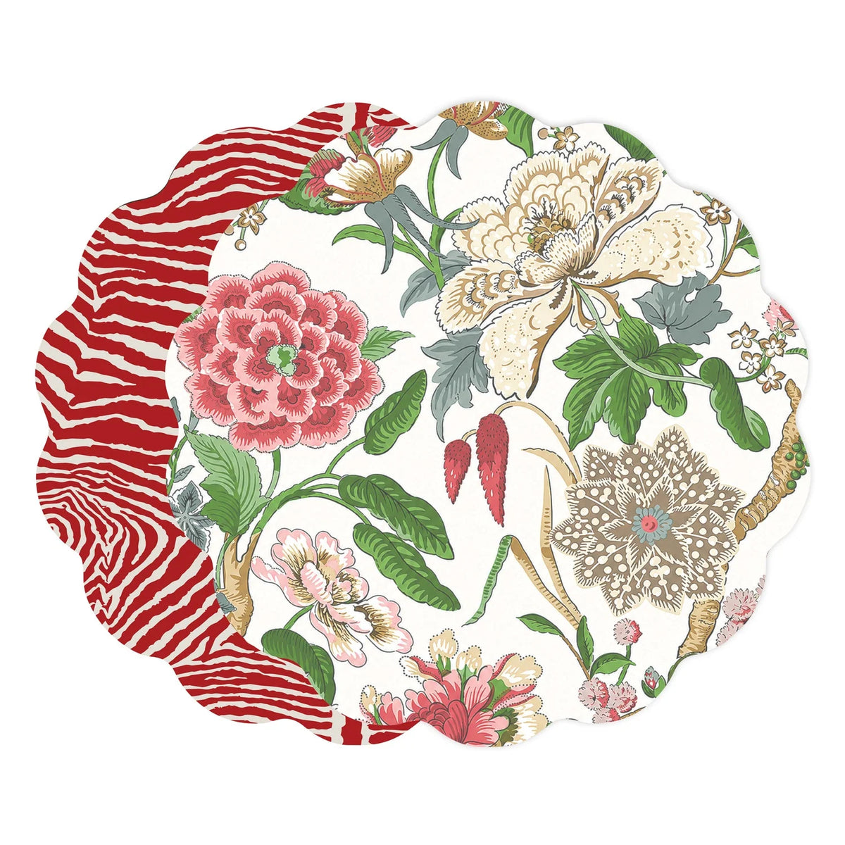 VIDA Zebra and Floral Reversible Placemats | Set of 4
