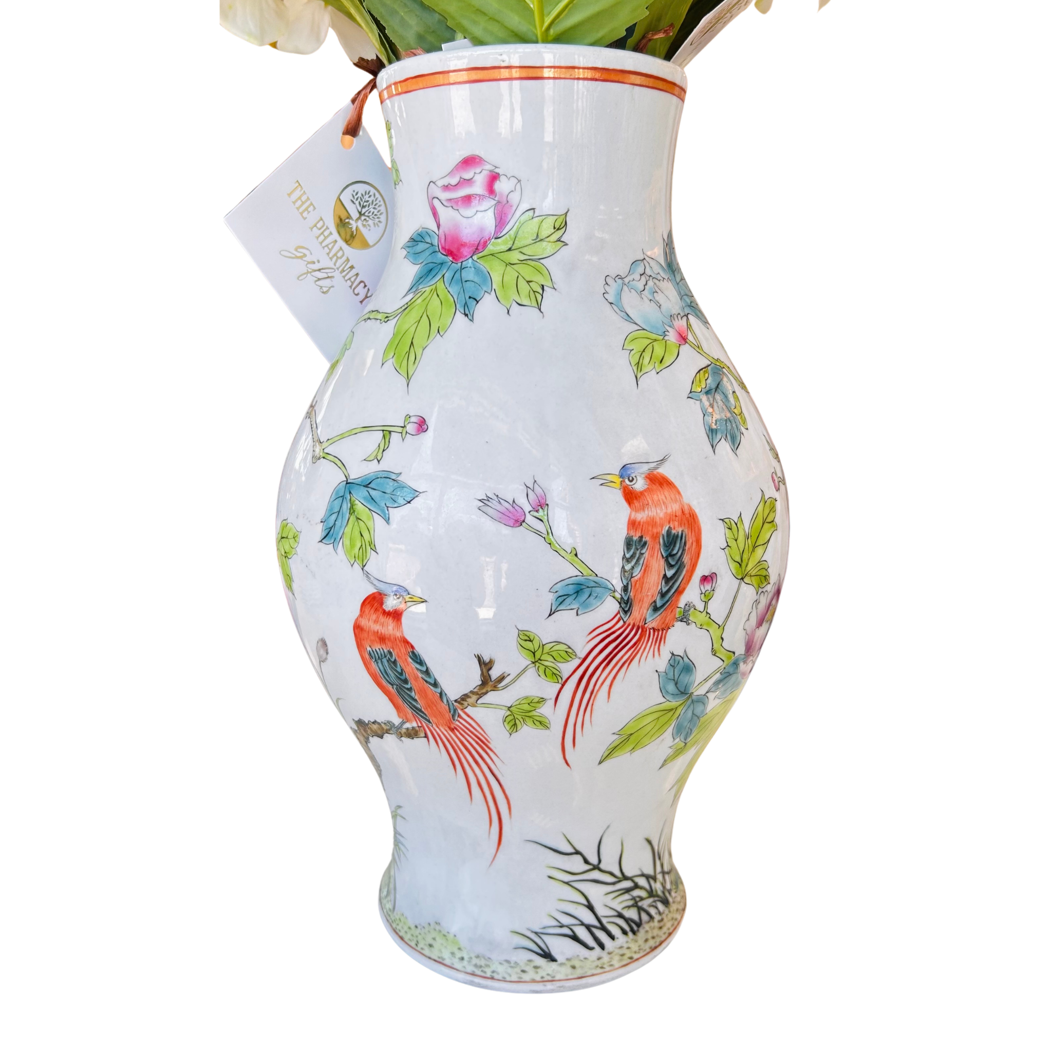Peony and Bird Vase