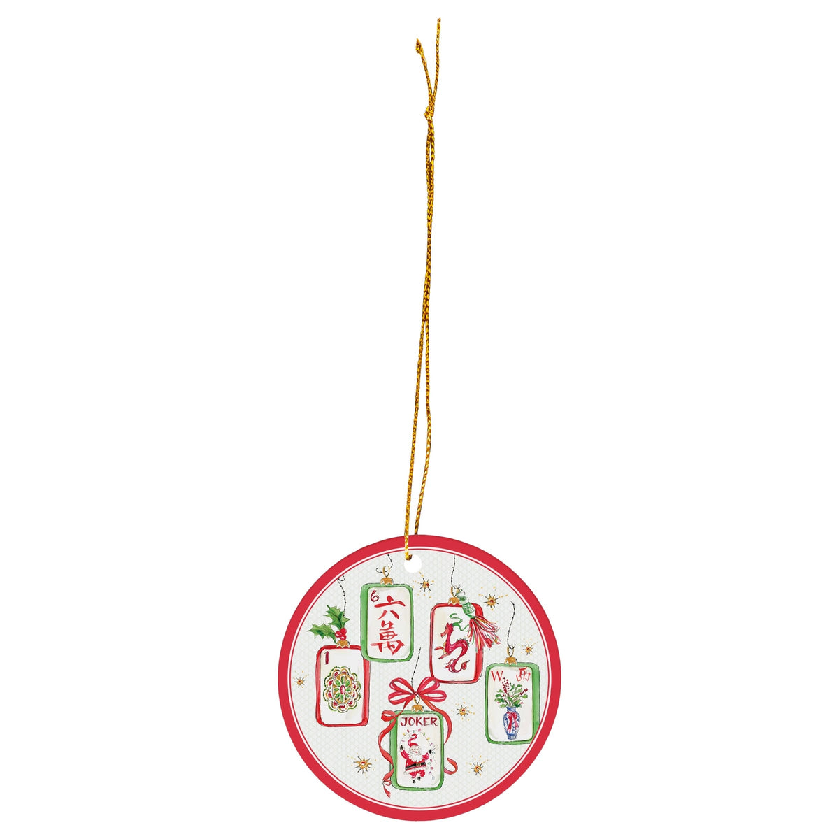 Merry Mahjong Ceramic Ornament