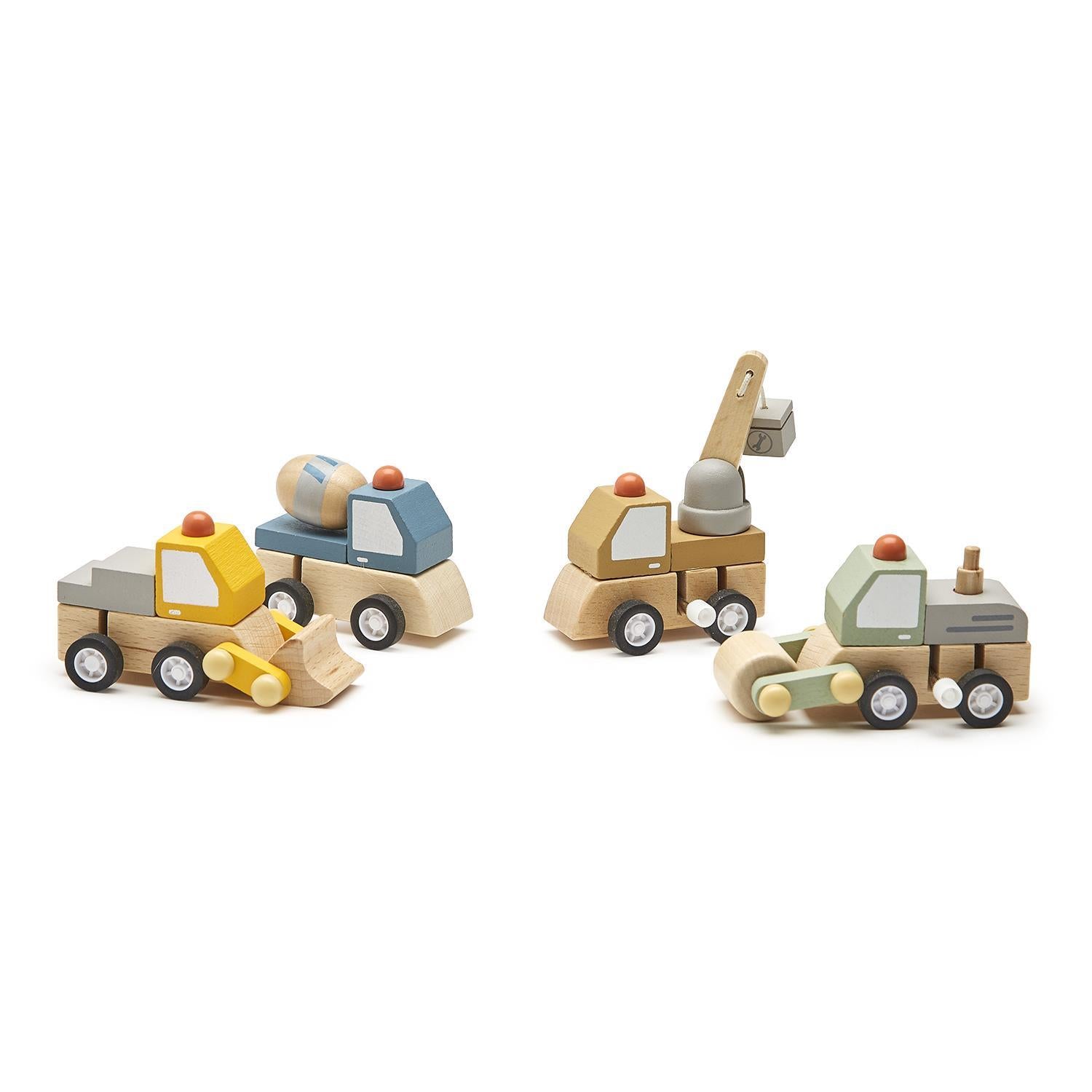 Construction Vehicle Wooden Wind-Up Truck | Bulldozer