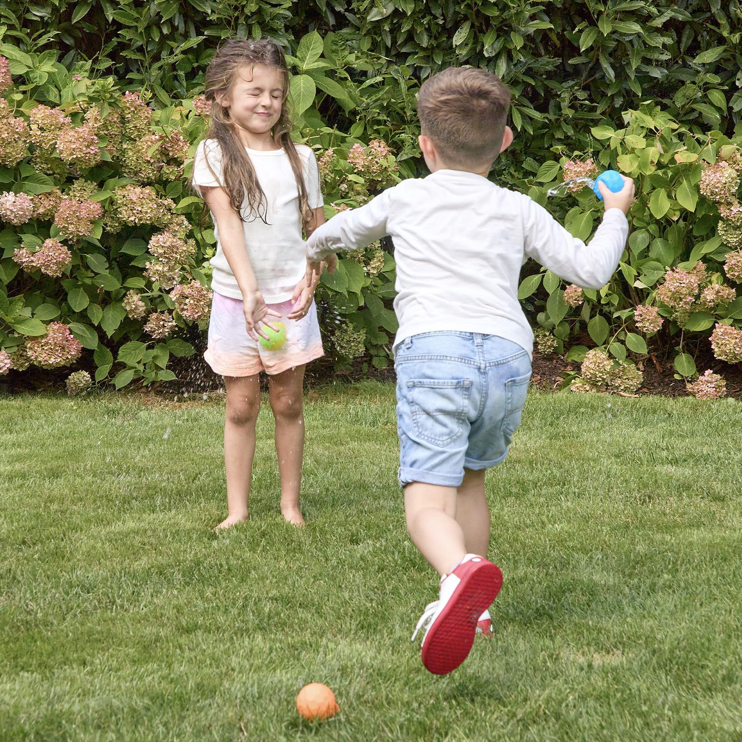 Splash Set of 6 Refillable Water Balls with Mesh Drawstring Bag