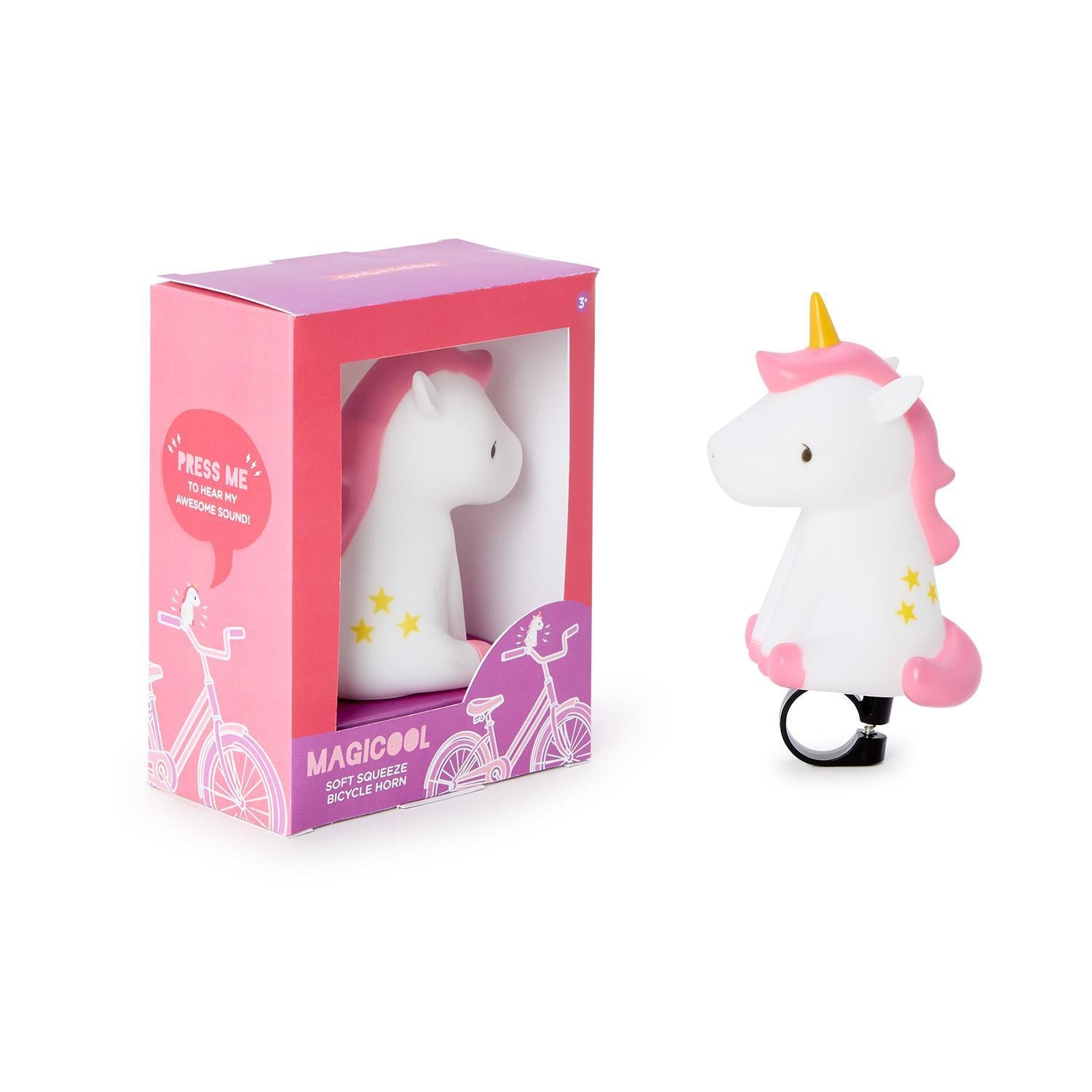 Unicorn Soft Squeezable Bicycle Horn in Gift Box